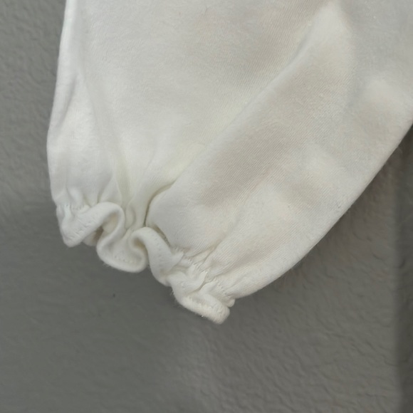 Janie and Jack bodysuit with collar long sleeve 12-18 months white purple used - Picture 4 of 9